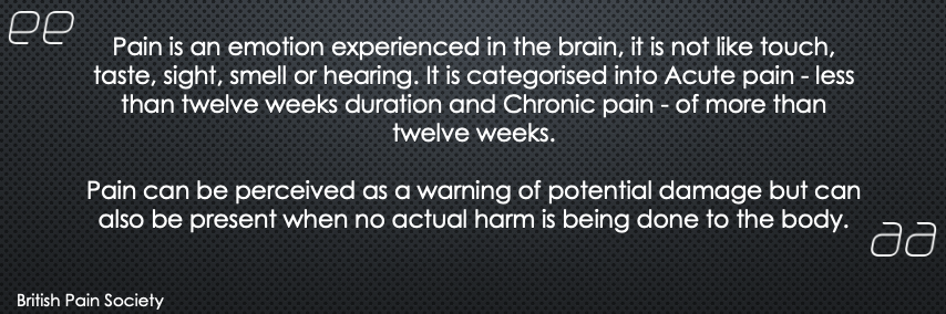How to Train a Client in Pain