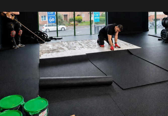 Gym installation, during