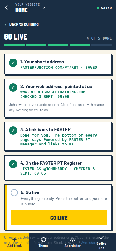 PT Manager's Website Builder Gives A Trainer One Home Page For Their Name, Their Clients' Words And A Book Button, And It Pairs With Today's Posts On Promotion And Fatigue